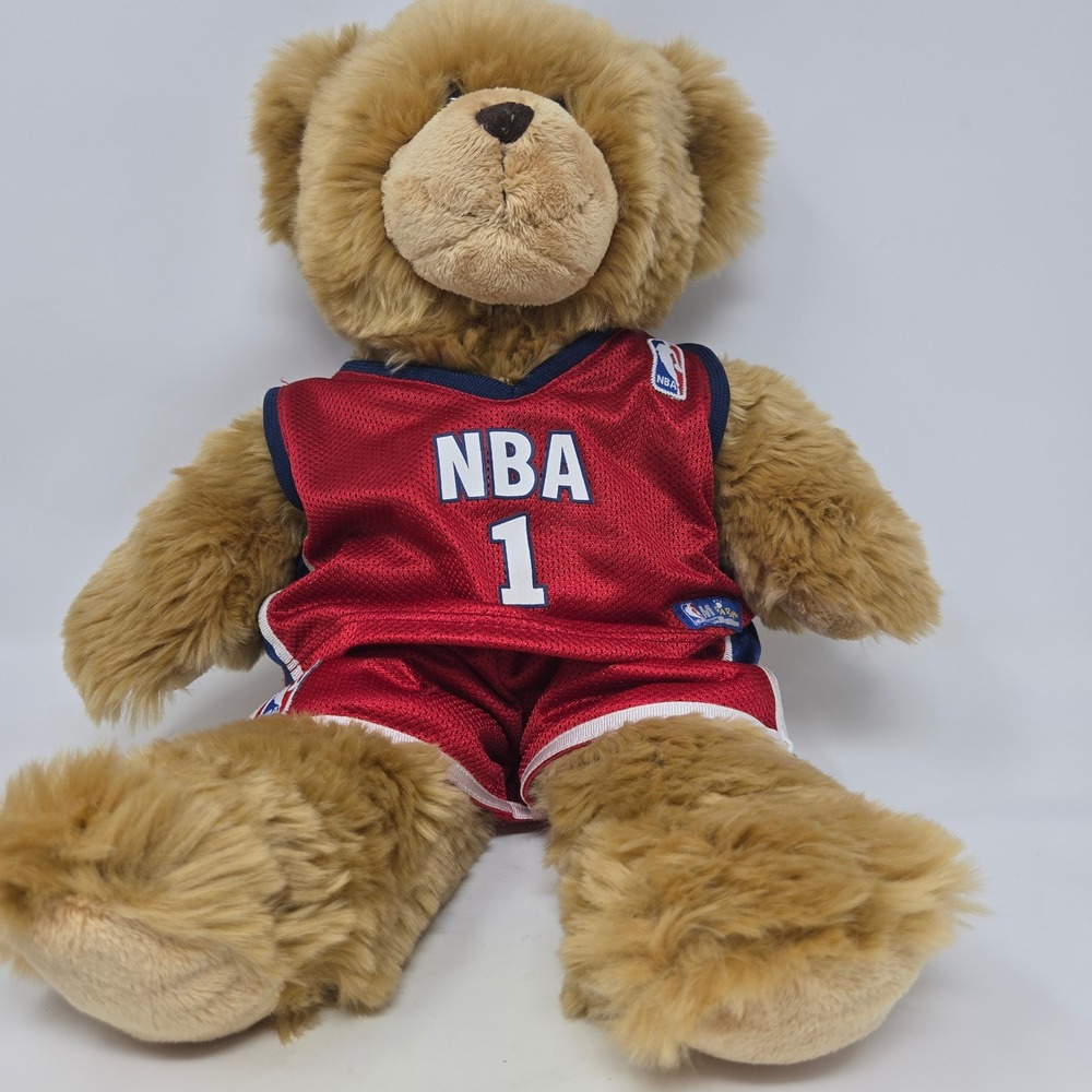 Build a Bear NBA Basketball Player Teddy Bear Red Jersey‎ #1 Plush Toy